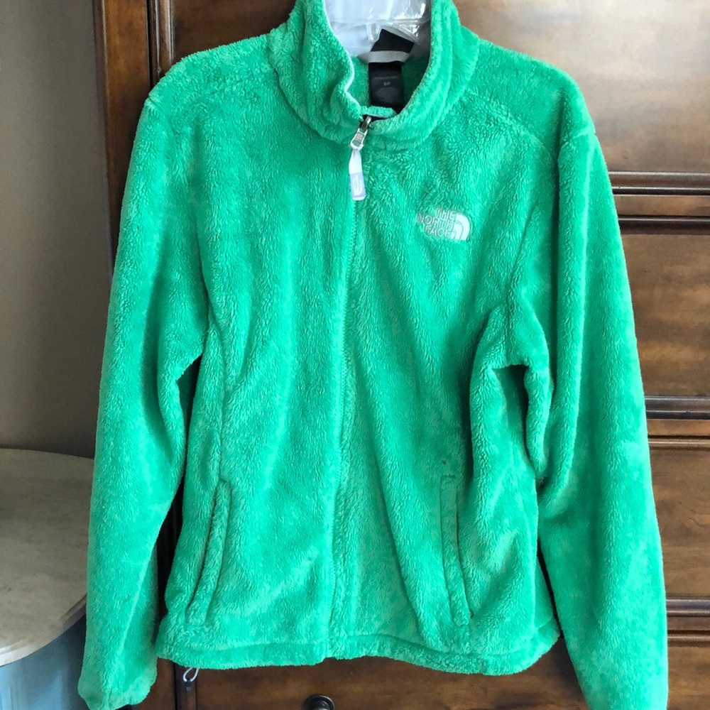 Green Northface jacket